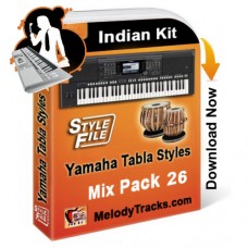 Yamaha Mix Songs Tabla Styles Set 26 - Indian Kit (SFF1 & SFF2) - Keyboard Beats - Pack